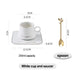 European Chic Ceramic Coffee Set - Elegant Gold Highlights for a Deluxe Dining Experience