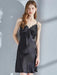 Luxe Lace-Trimmed Silk Nightwear Set for Women