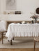 Chic Ruffled Lace Tablecloth - Luxurious Cotton Embroidery for Dining Elegance