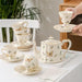 Charming Vintage Butterfly Tea and Coffee Set - Exquisite Porcelain and Bone China, Luxurious 800ml Pot with Matching Saucer