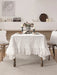 Chic Ruffled Lace Tablecloth - Luxurious Cotton Embroidery for Dining Elegance