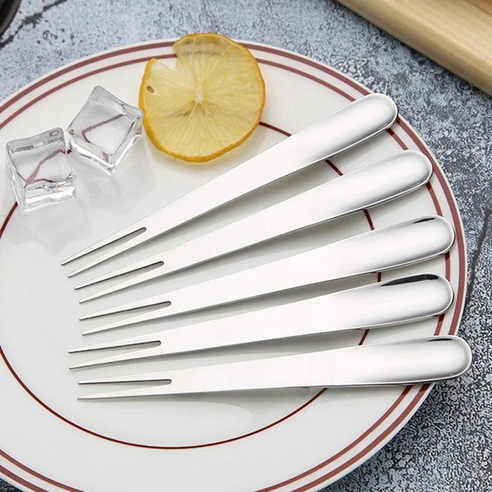 Elegant Stainless Steel Multi-Use Dessert and Fruit Forks - Japanese Style Cutlery for Dining