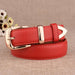 Chic Women's Leather Belt with Gold Buckle - Your Essential Style Upgrade