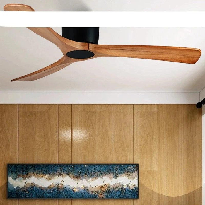 48-Inch Modern White Wood Ceiling Fan with Integrated LED Light and Remote Control