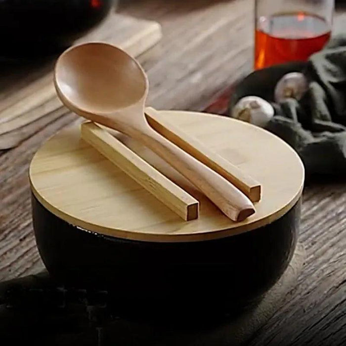 Chic Japanese Ceramic Noodle Bowl Set with Spoon and Chopsticks for Exquisite Dining Experience