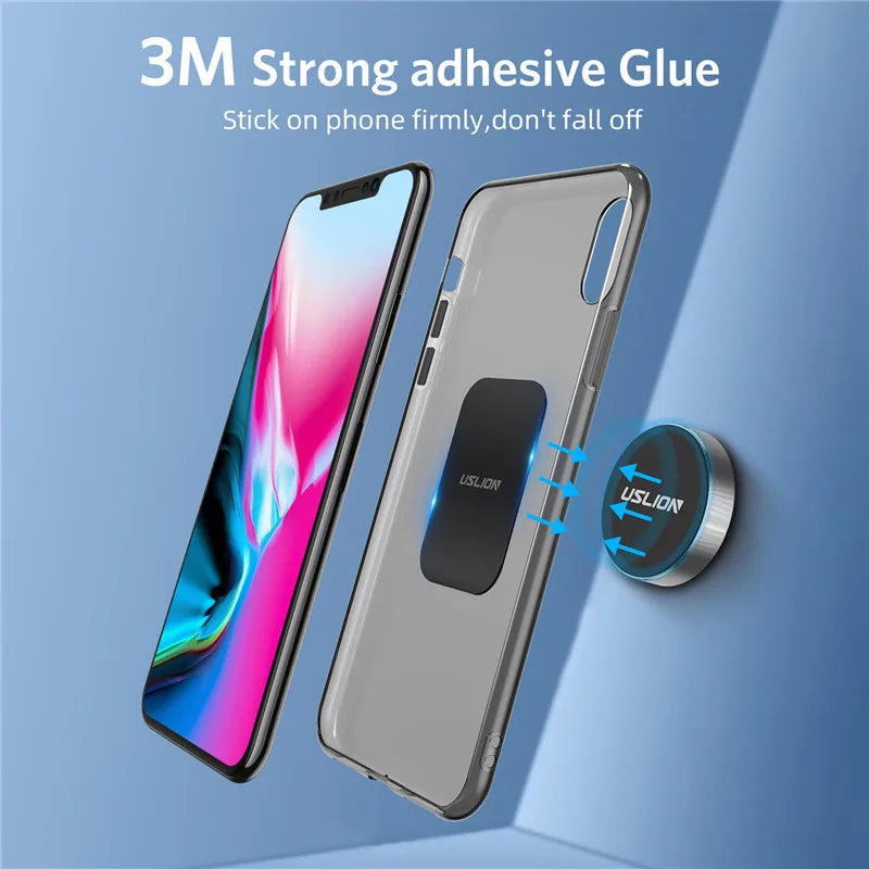 Magnetic Phone Mount with Metal Plate - Versatile Hands-Free Holder for iPhone
