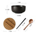 Chic Japanese Ceramic Noodle Bowl Set with Spoon and Chopsticks for Exquisite Dining Experience