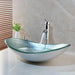 Sleek Chrome Faucet and Oval Glass Sink Ensemble with Pop-Up Drain Assembly