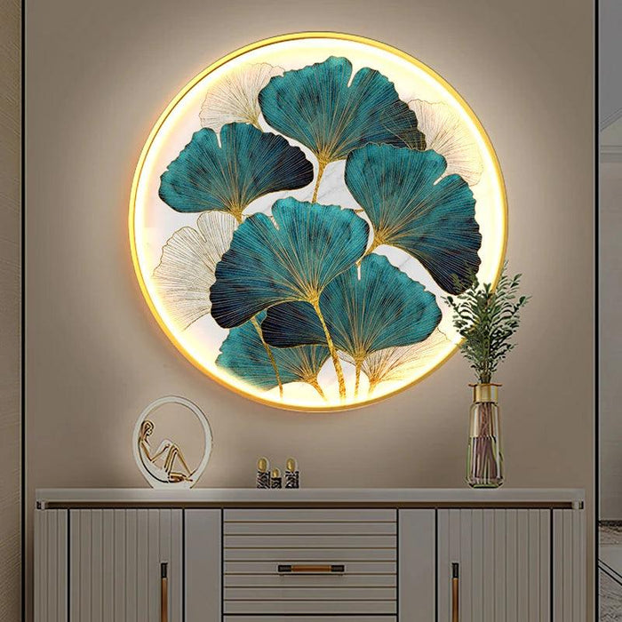 Ginkgo Leaf Serenity: Modern LED Wall Lamp for Stylish Home Illumination