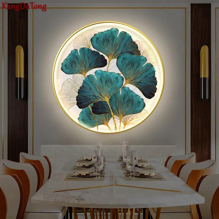 Ginkgo Leaf Serenity: Modern LED Wall Lamp for Stylish Home Illumination