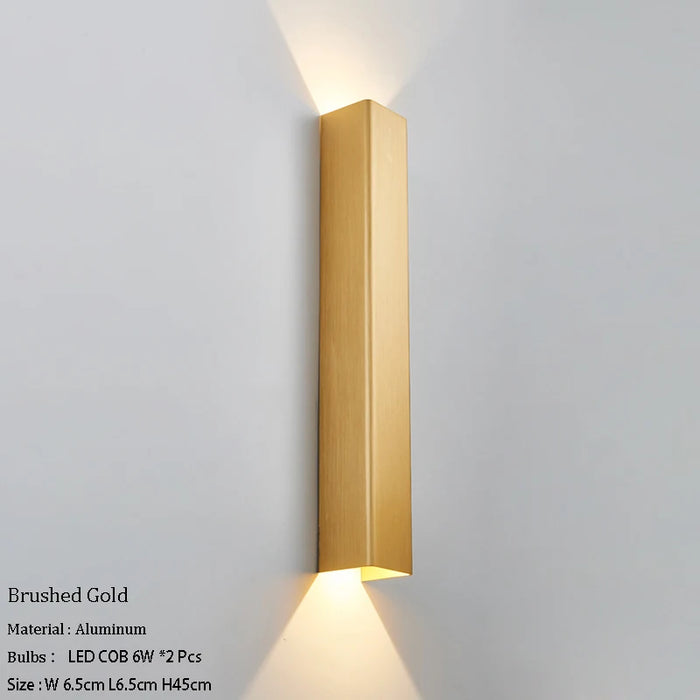 Luxe Golden Glow LED Wall Sconce for Contemporary Indoor Illumination