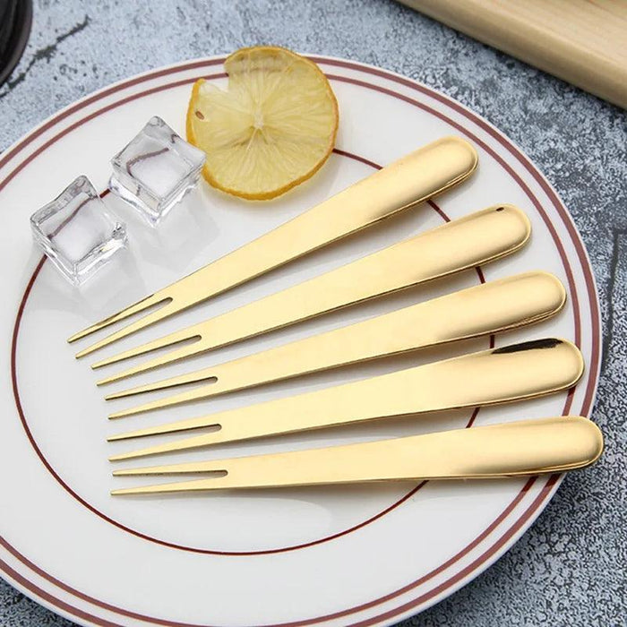 Elegant Stainless Steel Multi-Use Dessert and Fruit Forks - Japanese Style Cutlery for Dining