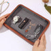 Elegant Genuine Leather Organizer Tray for Jewelry, Cosmetics, and Keys