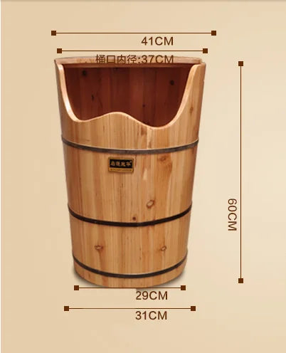 Cedar Wood Foot Spa Tub with Steam and Fumigation - Premium Quality Relaxation Experience