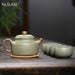 Tranquil Elegance: Handcrafted 5-Piece Serenity Purple Clay Tea Set for the Ultimate Tea Experience