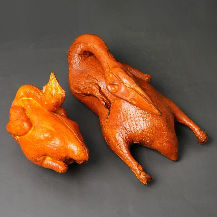 Lifelike Miniature Roast Duck and Chicken Table Centerpiece for Culinary Decor