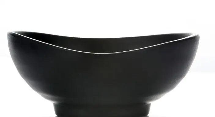 30-Piece Elegant Black Frosted Melamine Ramen Bowl Set - Essential for Gourmet Dining and Korean Cuisine