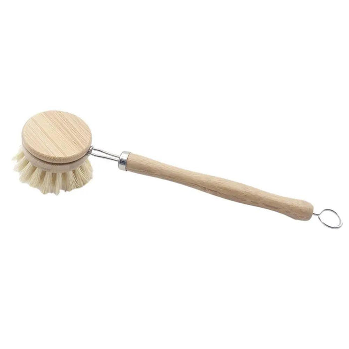 Eco-Friendly Bamboo Scrubber with Natural Sisal Bristles