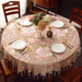 Elegant European Round Dining Table Cover for 1.8m to 2m Tables