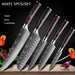 Premium 7CR17 Japanese Laser Damascus Culinary Knife Set - Chef, Santoku, Cleaver, Slicing & Utility Options