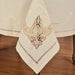 Elegant Hemstitch Linen Tablecloth - White/Champagne, Square/Oblong for Home and Events