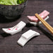 Charming Eco-Conscious Snowflake Ceramic Chopstick Holder - Enhance Your Dining Experience with Japanese Elegance