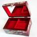 Elegant Mother of Pearl Jewelry Box with Mirror - Stylish Storage for Your Precious Gems