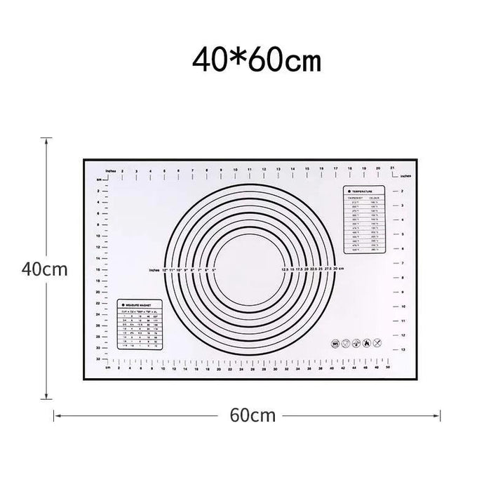 Versatile Silicone Baking Mat with Measurement Guide - Essential Tool for Effortless Cooking and Baking