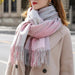 Chic Cashmere Plaid Wrap - Elegant Winter Neck Accessory