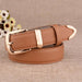 Chic Women's Leather Belt with Gold Buckle - Your Essential Style Upgrade