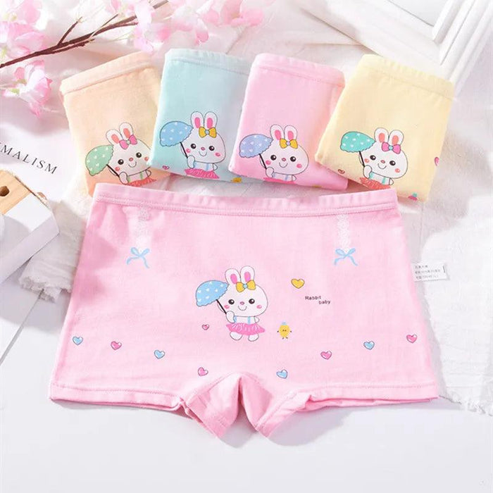 Adorable 5-Pack Cartoon Cotton Underwear Set for Toddler Girls Aged 2-10