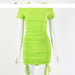 Glamorous Empire Waist Sleeveless Ruched Mini Dress