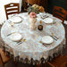 Elegant European Round Dining Table Cover for 1.8m to 2m Tables