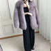 Luxurious Natural Fox Fur Overcoat