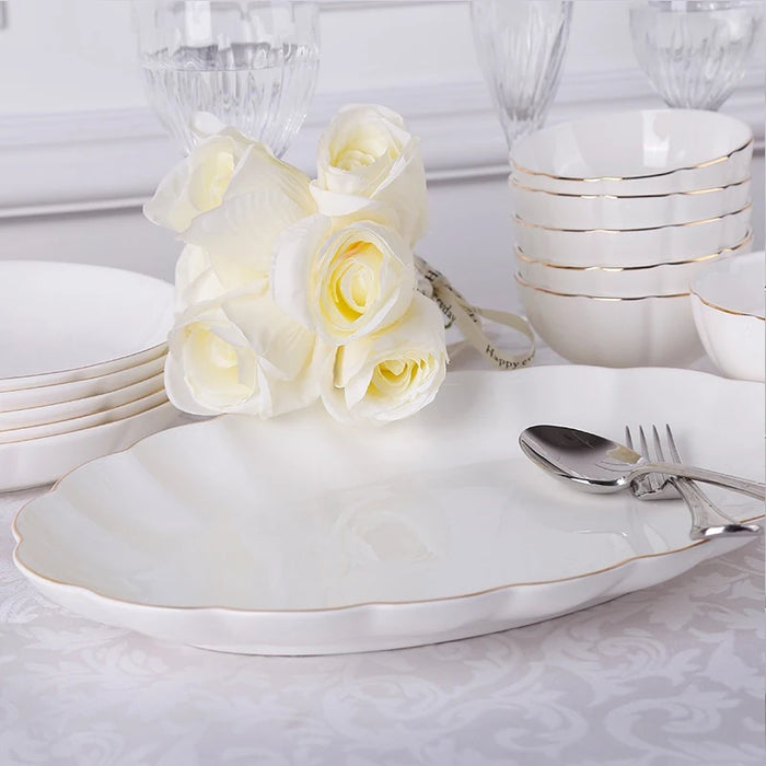 Elegant Phnom Penh Series Bone China Cutlery Set - Luxurious Dining Experience for Home and Hotel