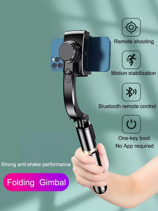 Smartphone Gimbal Stabilizer Kit with Bluetooth Tripod, Selfie Stick, and Remote Control