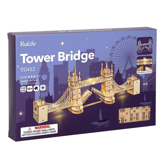 3D Architectural Wooden Puzzle Set: Build Big Ben, Tower Bridge & Five-Storied Pagoda - Ideal Educational Gift for Kids and Architecture Fans