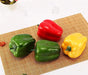 Whimsical Foam Decorative Peppers - Set of 3 Realistic Artificial Vegetables for Home Styling and Photography