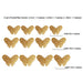 Set of 12 Elegant 3D Butterfly Wall Stickers - Self-Adhesive Decorative Accents in Gold and Silver for Home and Event Decor