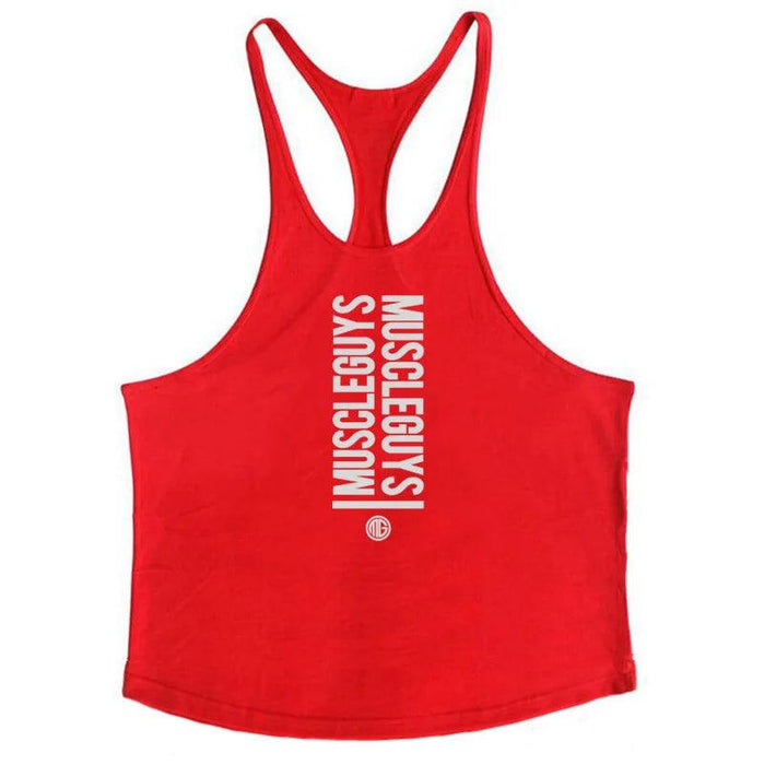 Men's Y-Back Sleeveless Muscle Tank - Performance Fitness Stringer Vest for Bodybuilding