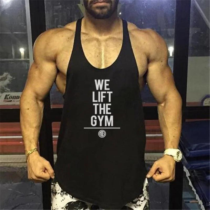 Men's Y-Back Sleeveless Muscle Tank - Performance Fitness Stringer Vest for Bodybuilding