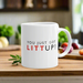 Customizable "You Just Got Litt Up!" 11 oz White Ceramic Coffee Mug