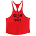 Men's Y-Back Sleeveless Muscle Tank - Performance Fitness Stringer Vest for Bodybuilding