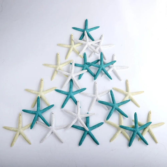 Ocean-Inspired DIY Starfish Craft Kit - 10 Resin Finger Starfish in Serene Coastal Colors