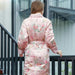 Elegant Winter Silk Robe: Stylish Long-Sleeved Printed Loungewear for Cozy Comfort