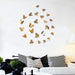 Set of 12 Elegant 3D Butterfly Wall Stickers - Self-Adhesive Decorative Accents in Gold and Silver for Home and Event Decor