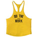 Men's Y-Back Sleeveless Muscle Tank - Performance Fitness Stringer Vest for Bodybuilding