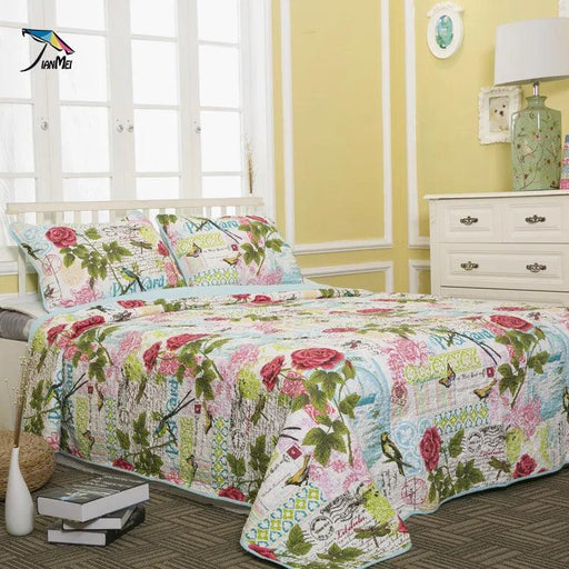 100% Cotton Queen Quilted Bedspread Set