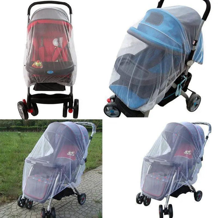 Infant Stroller Mosquito Net - Premium Bug Protection for Newborns, White