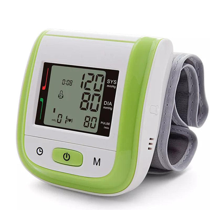 Portable Automatic Wrist Blood Pressure Monitor with Heart Rate Monitoring - Easy-to-Use Design